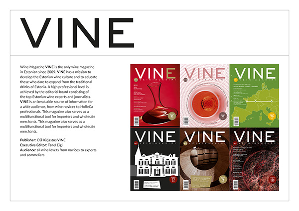 Wine magazine VINE media card